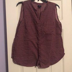 Burgundy Gap Two Pocket Blouse